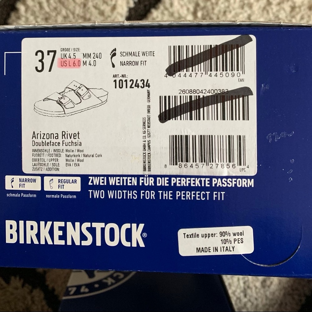 New! Birkenstock Arizona Rivet Sz 6US (37) Fuchsia - Picture 6 of 8